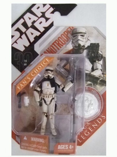 Star Wars 30th Anniversary Saga Legends - Sandtrooper (Dirty, Grey) Action Figure