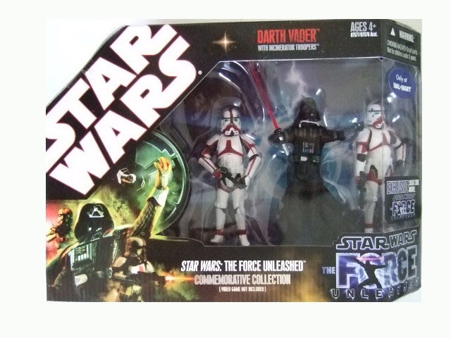 Star Wars 30th Anniversary Force Unleashed - Darth Vader with Incinerator Troopers Action Figure Set