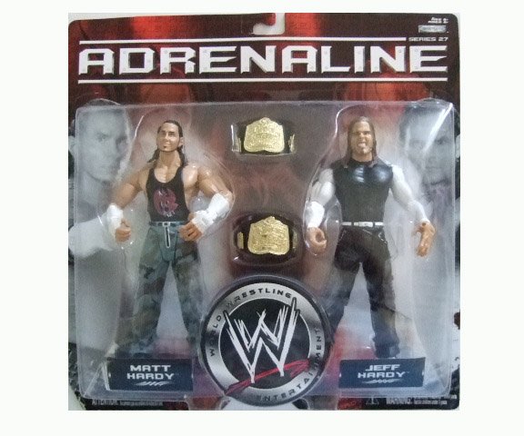 WWE Adrenaline 27 - Matt and Jeff Hardy (Distressed Packaging) Action Figure 2-Pack