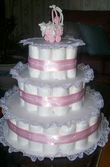 Baby Feet 3 Tier Diaper cake