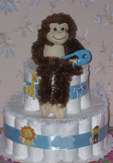 Animal Crakers Premium 3 Tier Diaper Cake