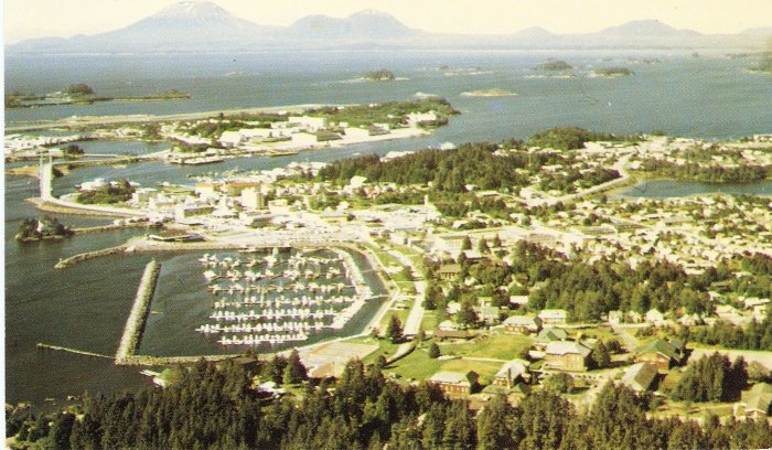 Aerial View Sheldon Jackson College~Sitka Alaska~Chrome