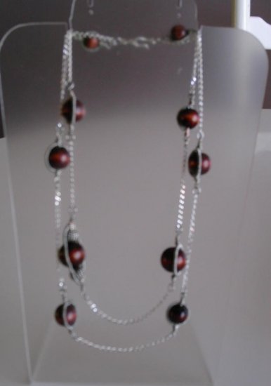 Dark wood necklace