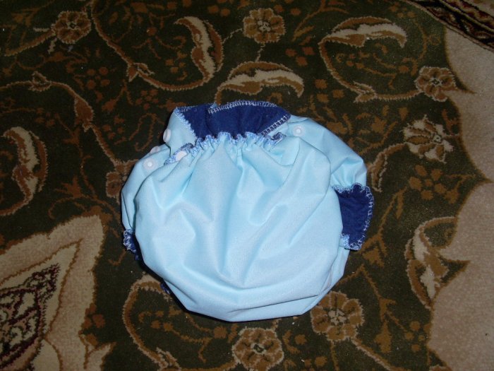 AIO OS All In One One Size cloth diaper light blue