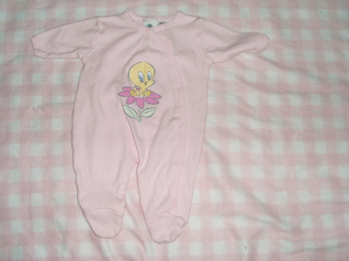 preemie premie baby footed sleeper one piece outfit girl