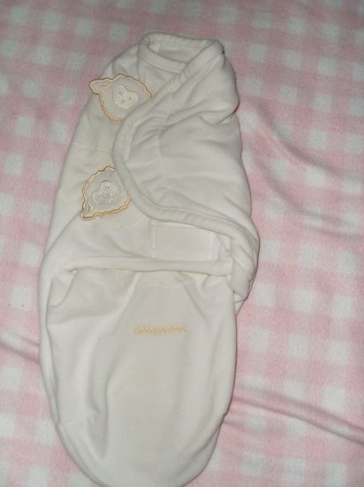 Kiddapotomus Swaddle Me blanket, swaddle blanket, baby girl boy cream color