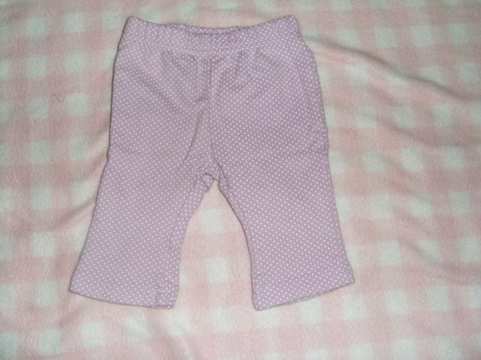 Baby girl purple polka dot pants 0-3 months Just One Year