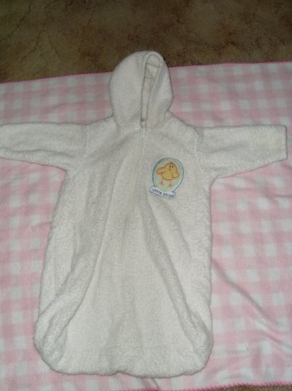 hooded terry baby bunting bath towl