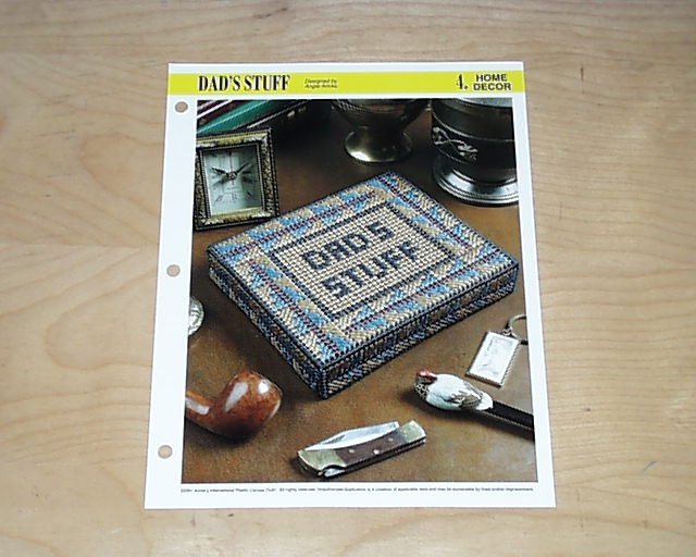 HOME DECOR - Dad's Stuff Plastic Canvas Pattern
