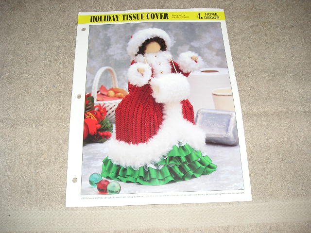 HOME DECOR - Holiday Tissue Cover Plastic Canvas Pattern