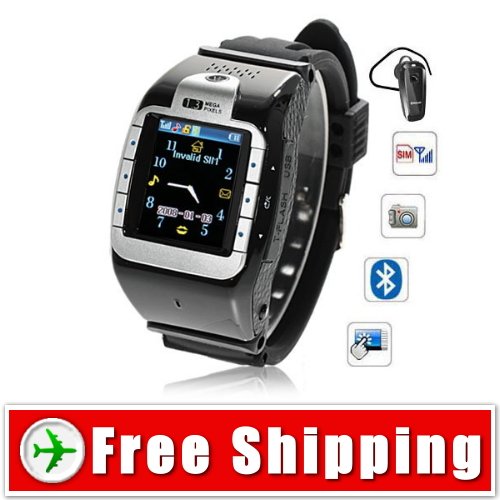 NEW Quad Band Watch Phone Bluetooth Touch Screen FREE Shipping