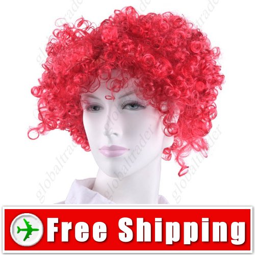 Synthetic Reddish Brown Funky Unisex Short Clown Wig FREE SHIPPING