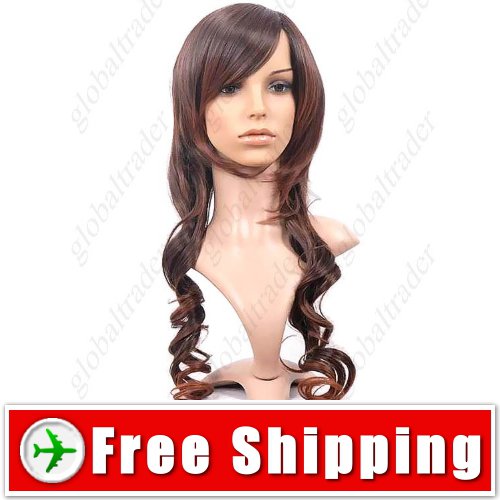 Synthetic Capless Natural Long Wavy Curly Wig Hairpiece FREE SHIPPING