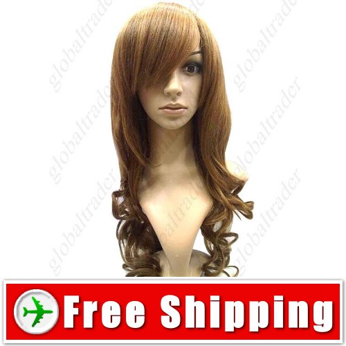 Sweet Doll Style with Thick Tilted Bang Wig Hairpiece FREE SHIPPING