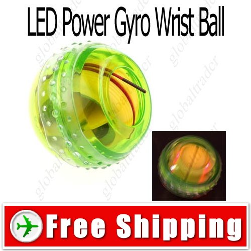 4 LED Flashlight Power Massage Gyro Wrist Exercise Ball FREE SHIPPING