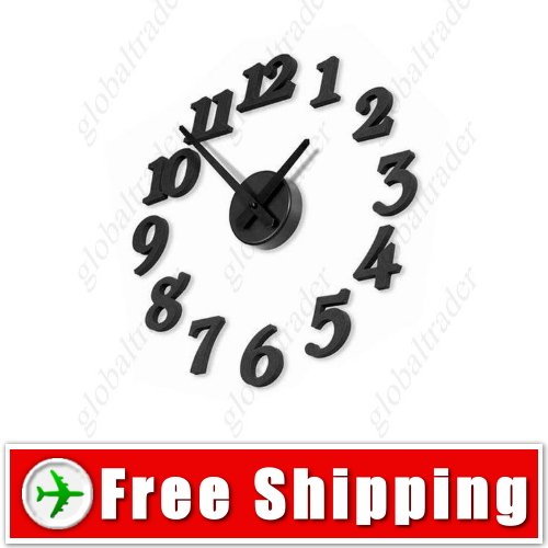 Home DIY Novelty Wall Clock with Sponge Hour Markers FREE SHIPPING