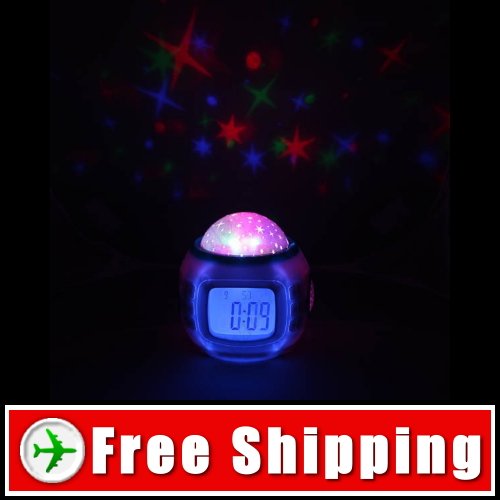 Starry Projection & Canoro Rhythm Play LED Alarm Clock FREE SHIPPING