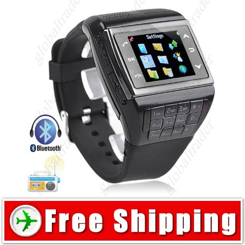 1.3 inch Unlocked Watch Mobile Cell Phone Bluetooth FM Compass