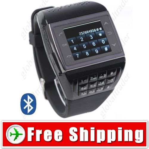 1.3 inch Touch Screen Unlocked Watch Mobile Cell Phone Bluetooth FM