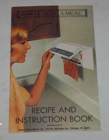 Vintage Dazey Seal-A-Meal Recipes/Instructions – 1968