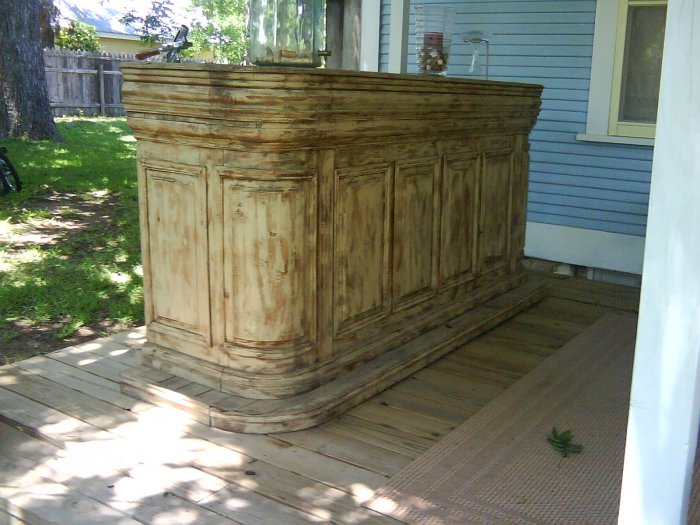 Wooden Wine Bar From France