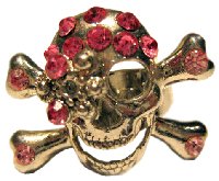 Pirate Ring with Pink Jewels