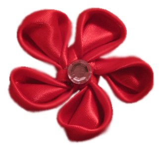 Red Silk Flower on Aligator Clip *SOLD*