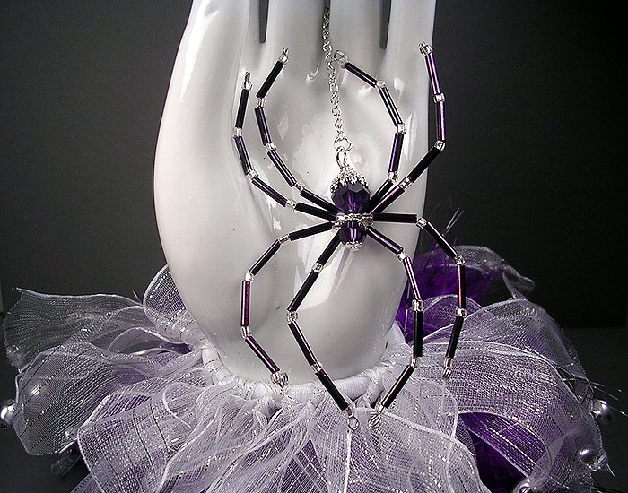 Swarovski Purple Velvet Crystal Spider