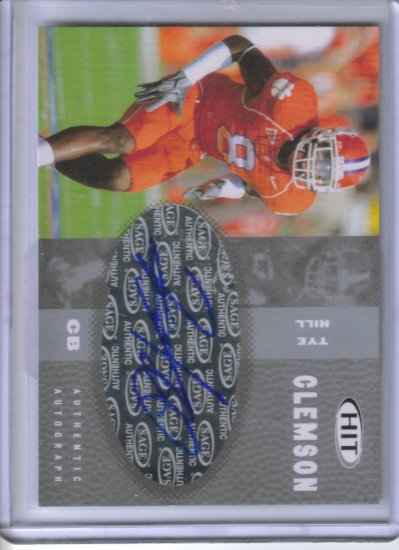 2006 SAGE HIT Autographs Blue Tye Hill #8