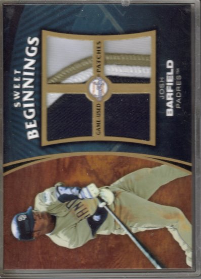 2006 Sweet Spot Update Sweet Beginnings Patches Josh Barfield #JO