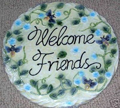 Honey Bees Welcome Friends Garden Stepping Stone