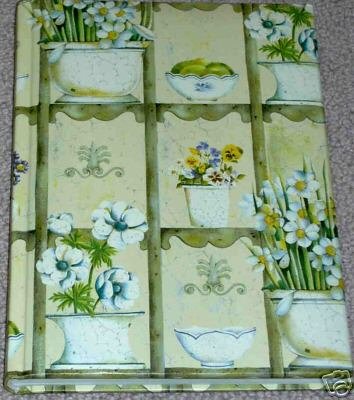 Green Padded Flower Pots Journal Lined for Writing