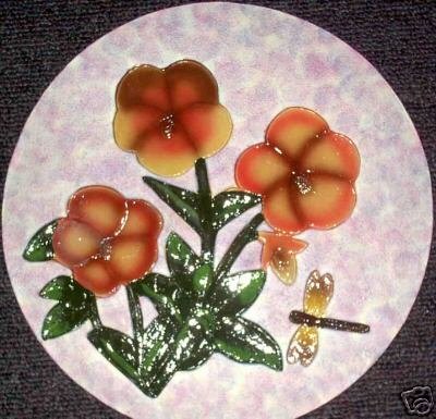 Flowers Dragonfly Garden Stepping Stone