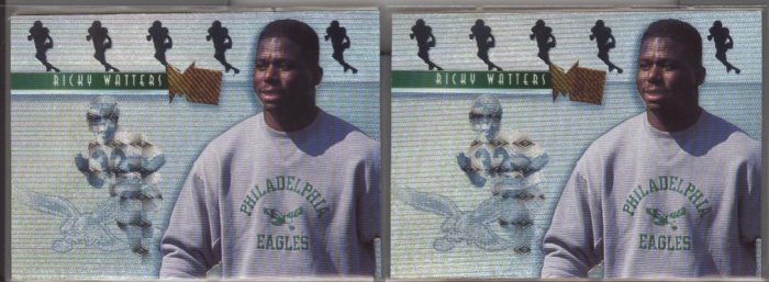 Ricky Watters 95 Fleer Metal Platinum Portraits (2)