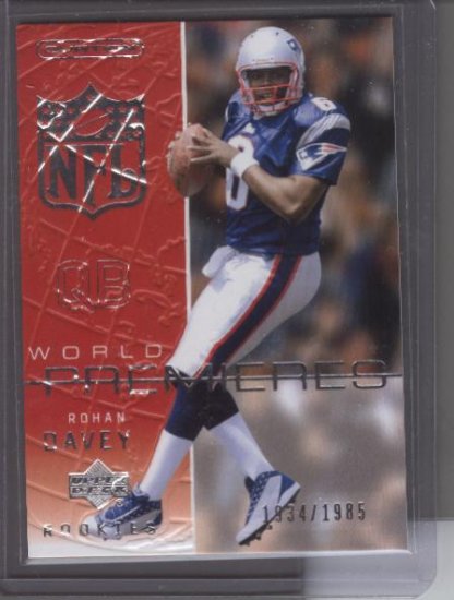 Rohan Davey 02 Ovation ROOKIE #d Card