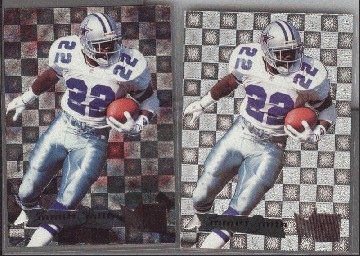 Emmitt Smith 95 Fleer Metal plus Silver Flasher