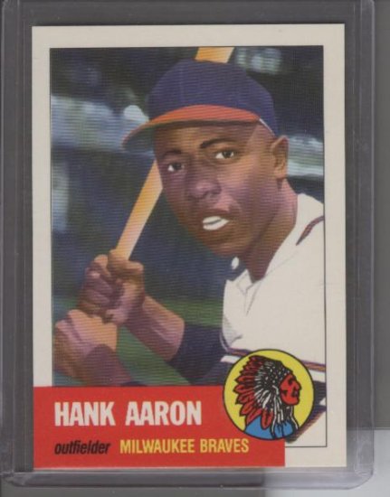 Hank Aaron 1991 Topps Archives 1953 Reprint