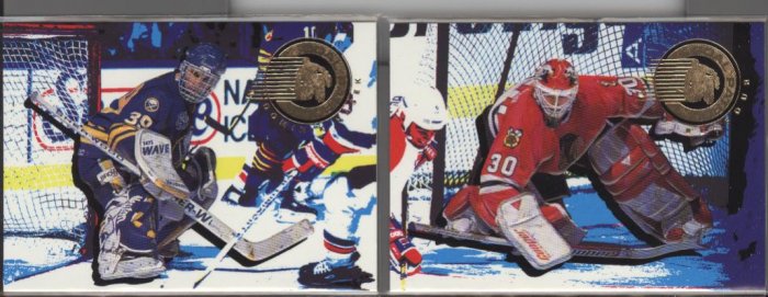 Dominik Hasek - Ed Belfour 95-96 Parkhurst GOAL PATROL cards