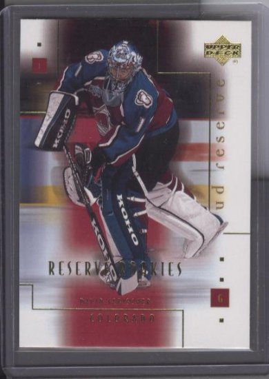 David Aebischer UD Reserve Rookie Card