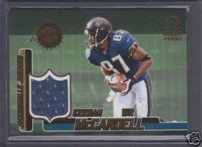 Keenan McCardell '00 OMEGA Game Worn Jersey Card