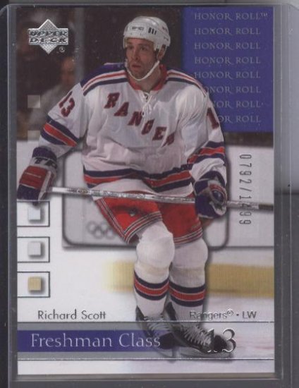 Richard Scott ROOKIE UD Honor Roll #D