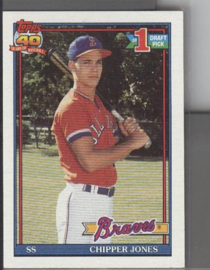 Chipper Jones '91 Topps ROOKIE Card