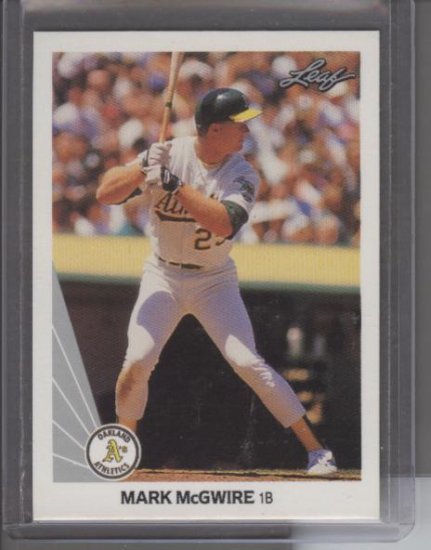Mark McGwire 1990 Leaf Card