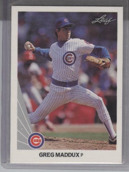 Greg Maddux 1990 Leaf Card