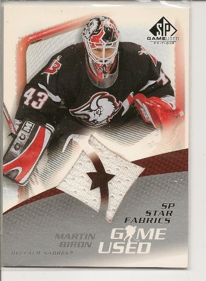 Martin Biron '03 SP Star Fabrics Game Used