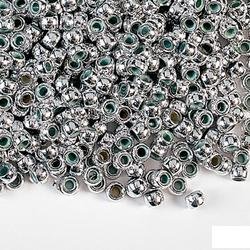 150 SILVER PONY BEADS (CRAFTS, JEWELRY)