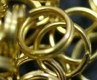 100 6 mm Split Rings 50/50 Gold And Silver