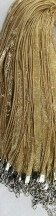 Lot of 10 Ribbon Cord Necklaces Gold