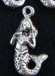 10 Tibetan Silver Mermaid Charms Pendants 23x13x4mm