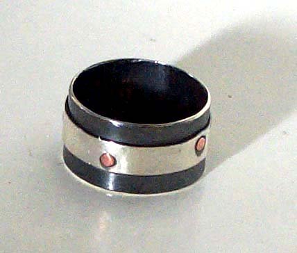 riveted ring - Sterling Silver, Argentium Sterling Silver, Copper